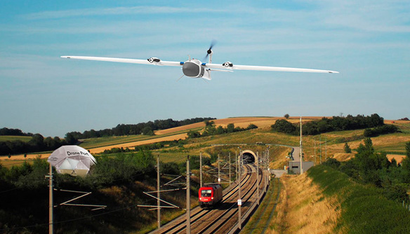 Drohne überprüft Schienenverbindungen