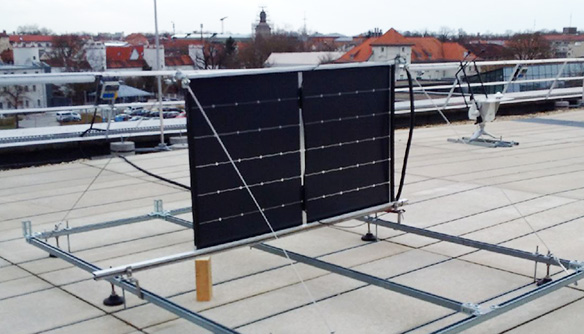 Teststation für Solarzelle