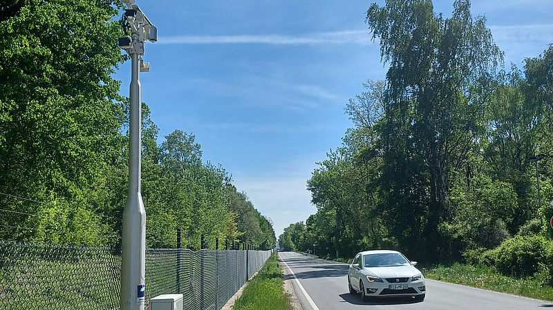 Test-Straße mit Sensoren