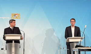 Pressekonferenz zum Hightech Transfer Bayern mit Ministerpräsident Dr. Markus Söder und Wissenschaftsminister Markus Blume